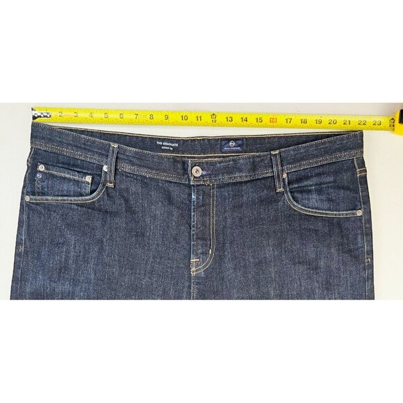 AG Adriano Goldschmied Size 42X30 Men The Graduate Tailored Leg Blue Denim Jeans - Picture 2 of 11